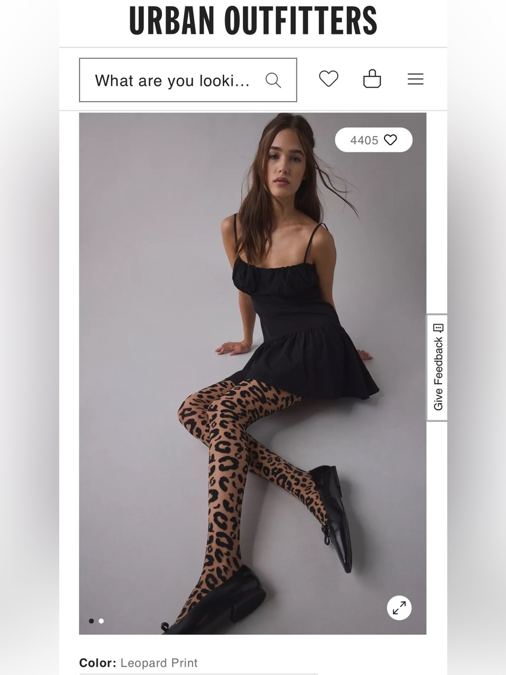 Urban Outfitters Leopard Print Straight Leg Tights - Brown & Black